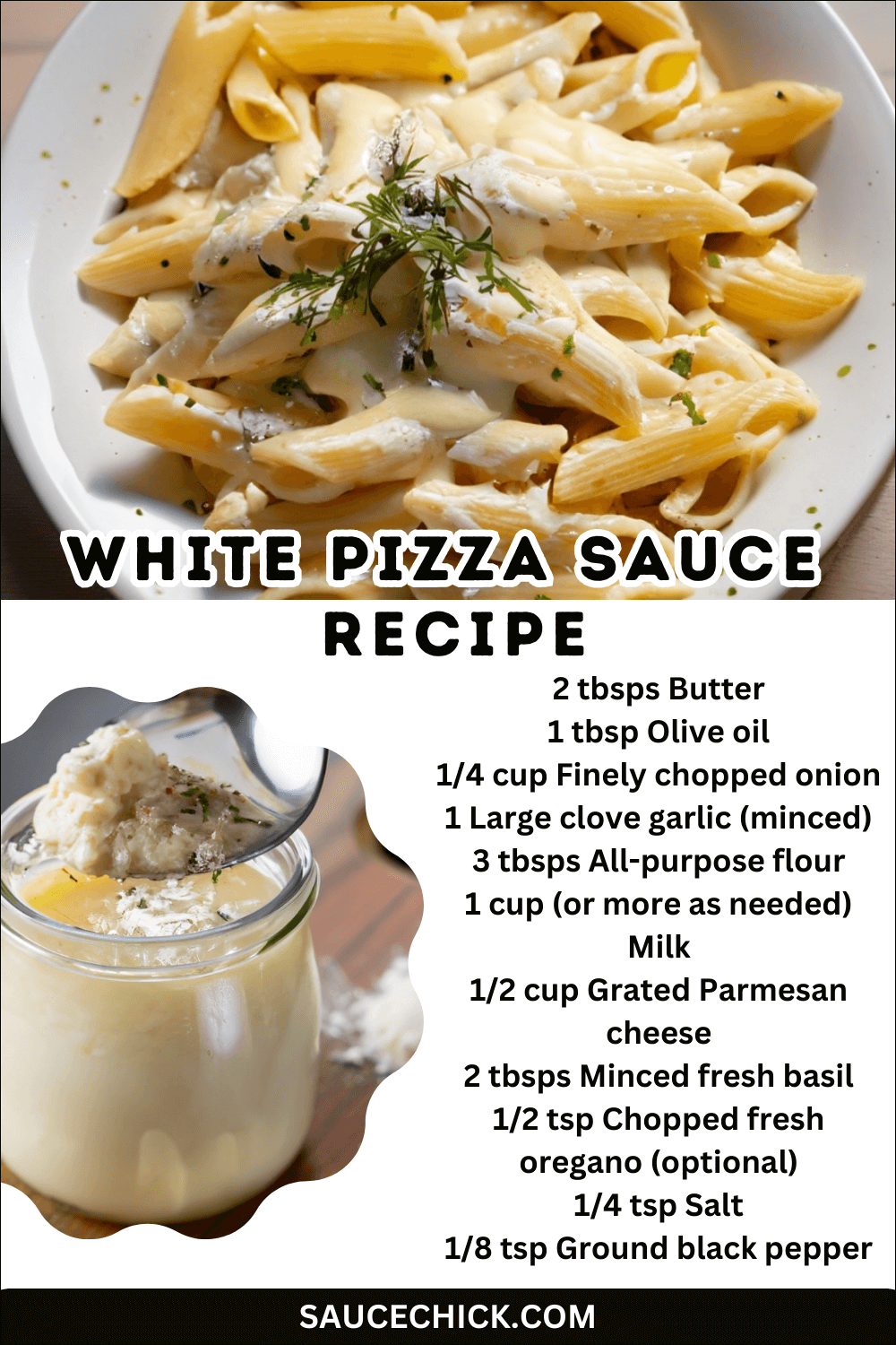 White Pizza Sauce Recipe | Homemade Alfredo Pizza Sauce