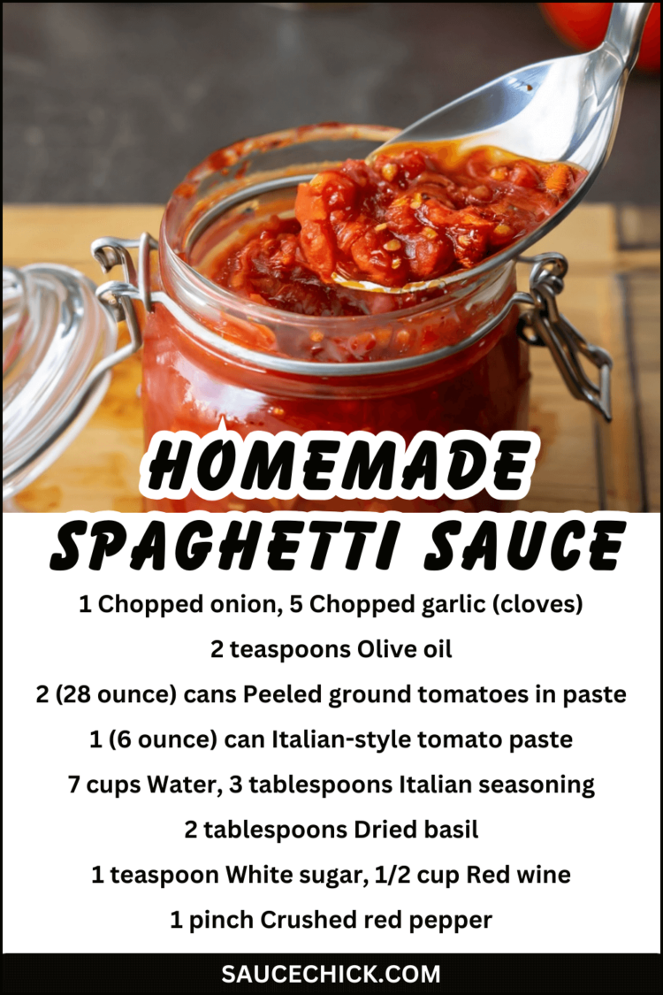 Homemade Spaghetti Sauce A Burst Of Fresh Italian Flavors