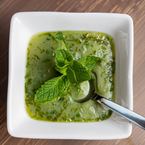 Fresh Mint Sauce Recipe: Cool Elegance for Culinary Delight - Fresh Mint And Garlic Tomato Sauce With Bright Zest