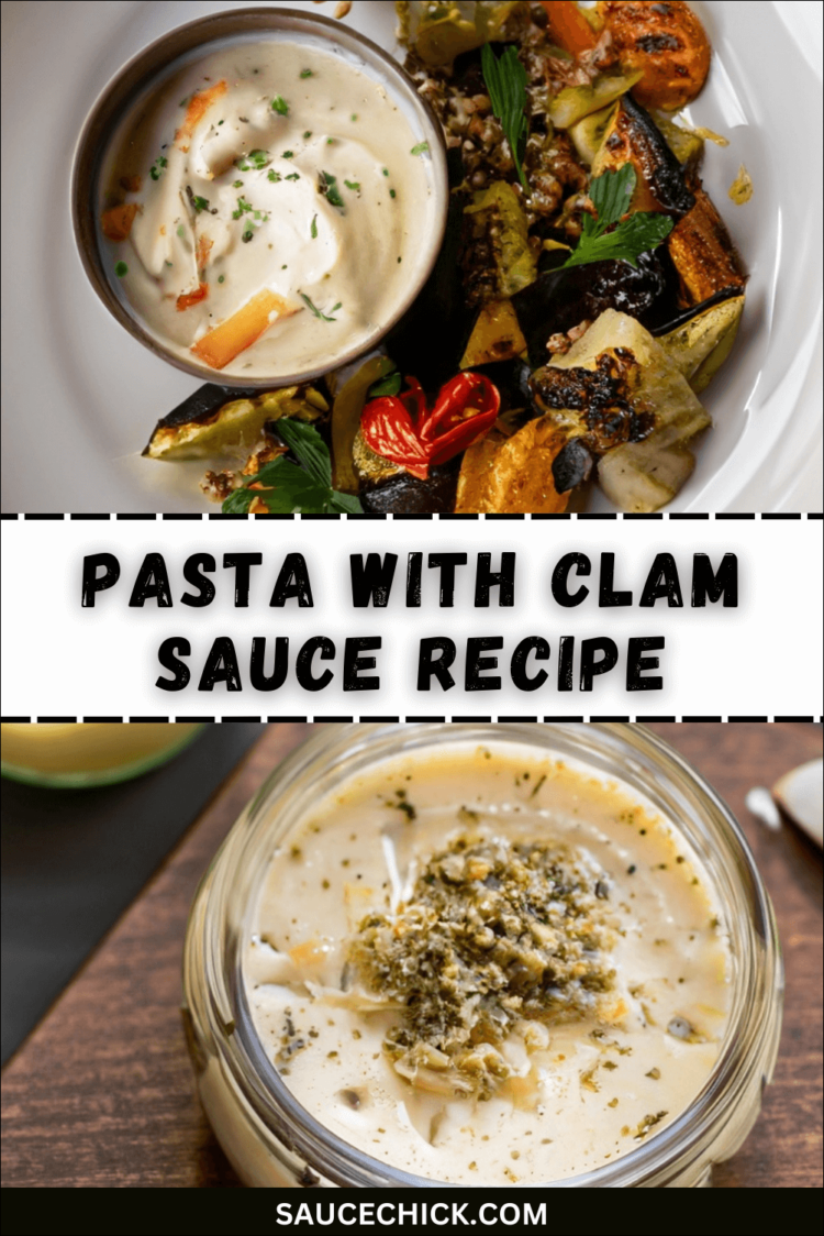 A delicious bowl of spaghetti topped with a rich and savory clam sauce