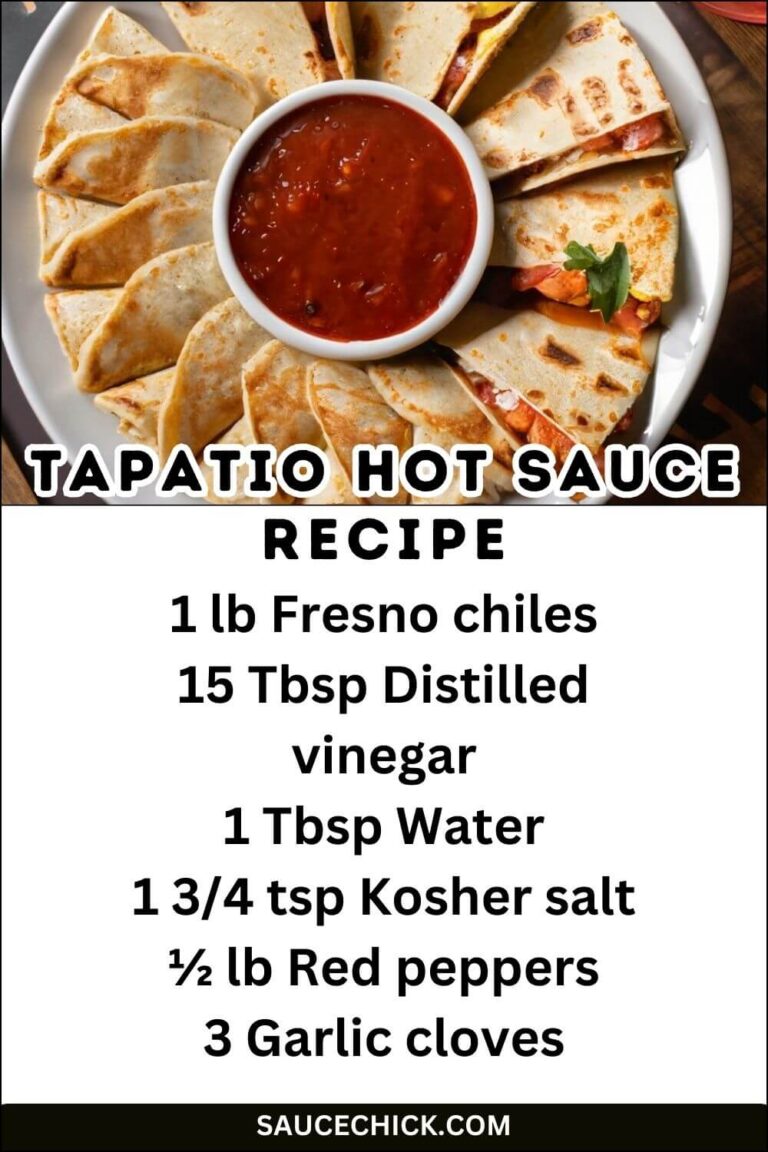 Tapatio Hot Sauce Recipe: For Spicy Perfection